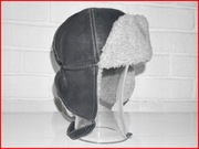 czapka uszatka  Artbursson Sweden 56 S  pilotka skórzana Aviator