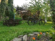 zabytkowy rower z przyczepką