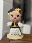 lalka krakowianka ręcznie robiona na szydełku handmade