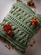 Duża ozdobna poduszka ze sznurka makrama