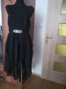 Sukienka damska asymetryczna szyfonowa koktajlowa 