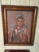 Sygnowany pastel w oryginalnej ramie. Stachiewicz?