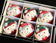 Bombki choinkowe okragłe malowane bańki ozdoby na choinkę bajkowe bambini