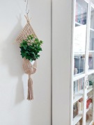 UP Kwietnik makrama wiszący na ścianie ze sznurka Tipi Ciepły Beż nr12