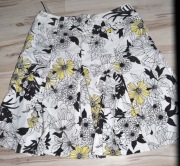 110^  letnia spódnica rozkloszowana  kwiaty  bawełna   40/42