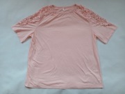 Bluzka damska ŁOSOSIOWA Z KORONKAMI - rozm. XXL około 44/46