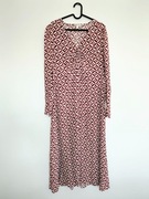 H&M * długa sukienka letnia wzory długi rękaw * 40 L