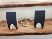 ZESTAW GŁOŚNIKOWY MEDIA TECH STARE GŁOŚNIKI DO RETRO KOMPUTERA PC 2001 ROK