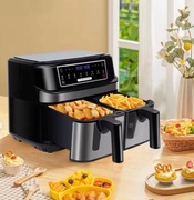 Dwukomorowy AirFryer na Gorące Powietrze XXL 9L | 8 Programów