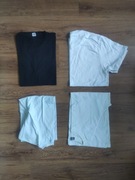 Zestaw 4x Koszulka WF - S / M - Czarna Biała