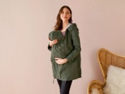 Kurtka parka Esmara 46 3XL bawełna zielona ciążowa mama dziecko