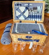 Kosz piknikowy,koszyk piknikowy, kosz wiklinowy,koszyk dla 4 osób 