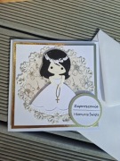 Zaproszenie na Pierwszą Komunię Świętą, personalizowane, ręcznie wykonane