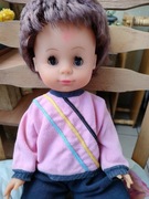 STARA LALKA CZASY PRL ORYGINALNE UBRANIA DRES