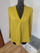 musztardowa żółta bluzka z dekoltem V 100% wiskoza Samsoe Samsoe XS /S