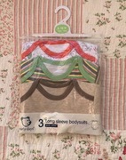 3 szt.- Body długi rękaw dla chłopca 6-12 msc, 74 cm.