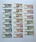 Kolekcja 20 szt. banknotów stan idealny PRL