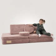Sofa dziecięca Kiki Koala, modułowa 6-elementów, różowa, certyfikaty