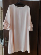 sukienka elegancka 46, Lattore, polski prod., jasny łososiowy, stan idealny