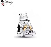 Srebrny Nowy Charms do bransoletki modułowej Kubuś Puchatek