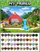 Klocki magnetyczne typu Minecraft GIGA ZESTAW 420szt i 7 ludzików!!!!