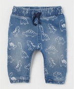 Jeansowe joggersy H&M wzór dinozaury r. 80