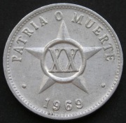 Kuba 20 centavos 1969 - stan 1/2