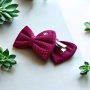 Spinki do włosów kokardki amarantowe