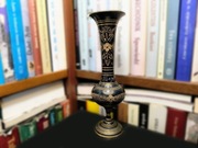 Ręcznie zdobiony wazonik, lata 70-te XX wieku