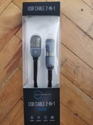Kabel USB 2 w 1  2.0 Flat 