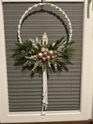 Wianek świąteczny na obręczy 40 cm