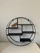 Czarna okrągła półka ścienna