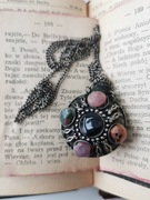 Antyczny stary posrebrzany wisiorek flakon buteleczka perfum vintage 