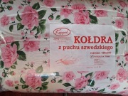 Kołdra antyalergiczna 160x200cm + poduszka puch szwedzki 