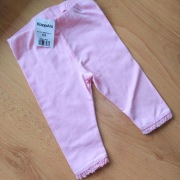 Legginsy niemowlęce 68 cm różowe nowe z metką