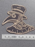 Naszywka -  lakarz z czasów dżumy-  (rewers z klejem)