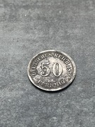 50 pfennig 1876 r. A Niemcy A srebro b. Ładne patyna