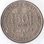 ZACHODNIA AFRYKA (BCEAO) 50 franków 1976, KM# 6, XF, niemagnetyczna
