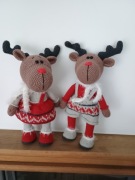 Renifery, łosie amigurumi szydełkowe