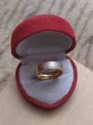 Przepiękny pierścionek stal nierdzewna obrączka stalowa kolor srebrny