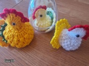 Kurczątka, kurczaki wielkanocne z wełny