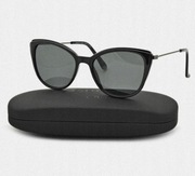 Nowe Okulary Przeciwsłoneczne Damskie UV400 Kocie Oczy czarne SUNOPTIC etui