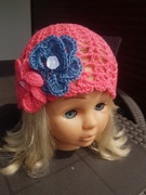 L.JK-315 Ażurowa czapka HANDMADE 48-58cm