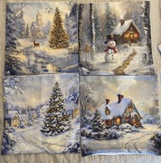 Świąteczne poszewki dekoracyjne 40 na 40 cm – komplet 4 sztuki