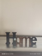 Napis drewniany home