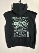 Czarna bluza bez rękawów męska męski bezrękawnik L rick and morty