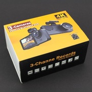 Wideorejestrator samochodowy 3-kanałowy + karta 64GB komplet