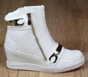 Botki ażurowe złota blaszka 38