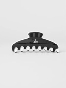 Alo Yoga kontrastowa czarna duża spinka do włosów Outline Claw Clip 14cm