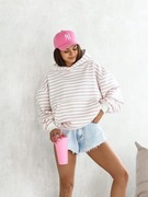 BLUZA DRESOWA OVERSIZE PASTELE PASKI WIOSNA 2026